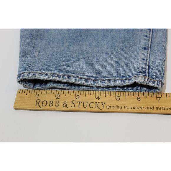 Old Navy O.G. Straight Leg High Rise Lite Wash Blue Jeans Size:20 Distressed - Picture 16 of 16